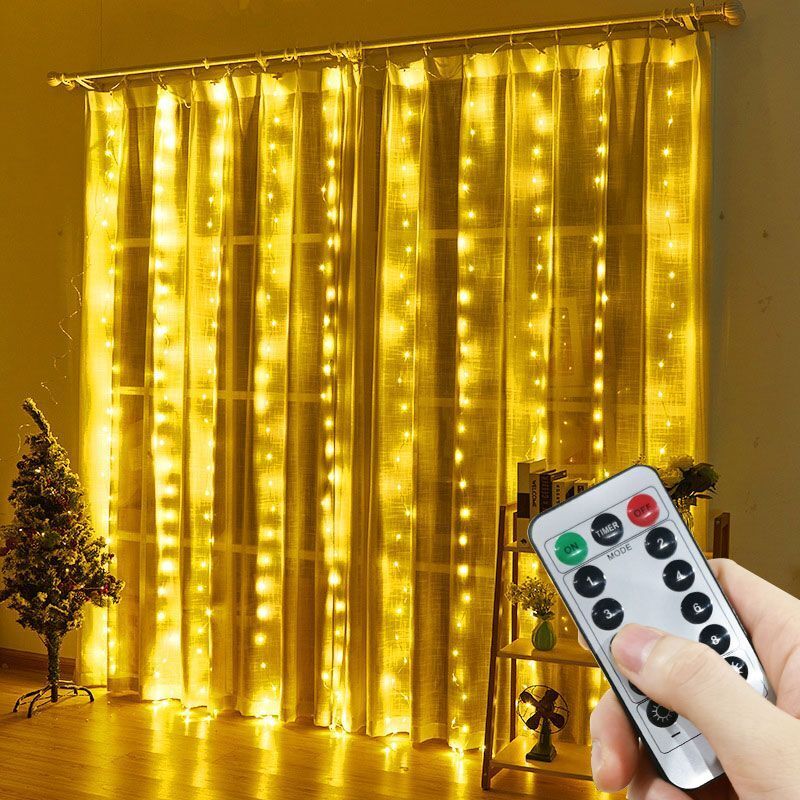 Fairy Light Curtain - ไฟประดับ LED แบบม่าน ใช้พลังงาน USB สำหรับตกแต่งบ้านในร่ม
