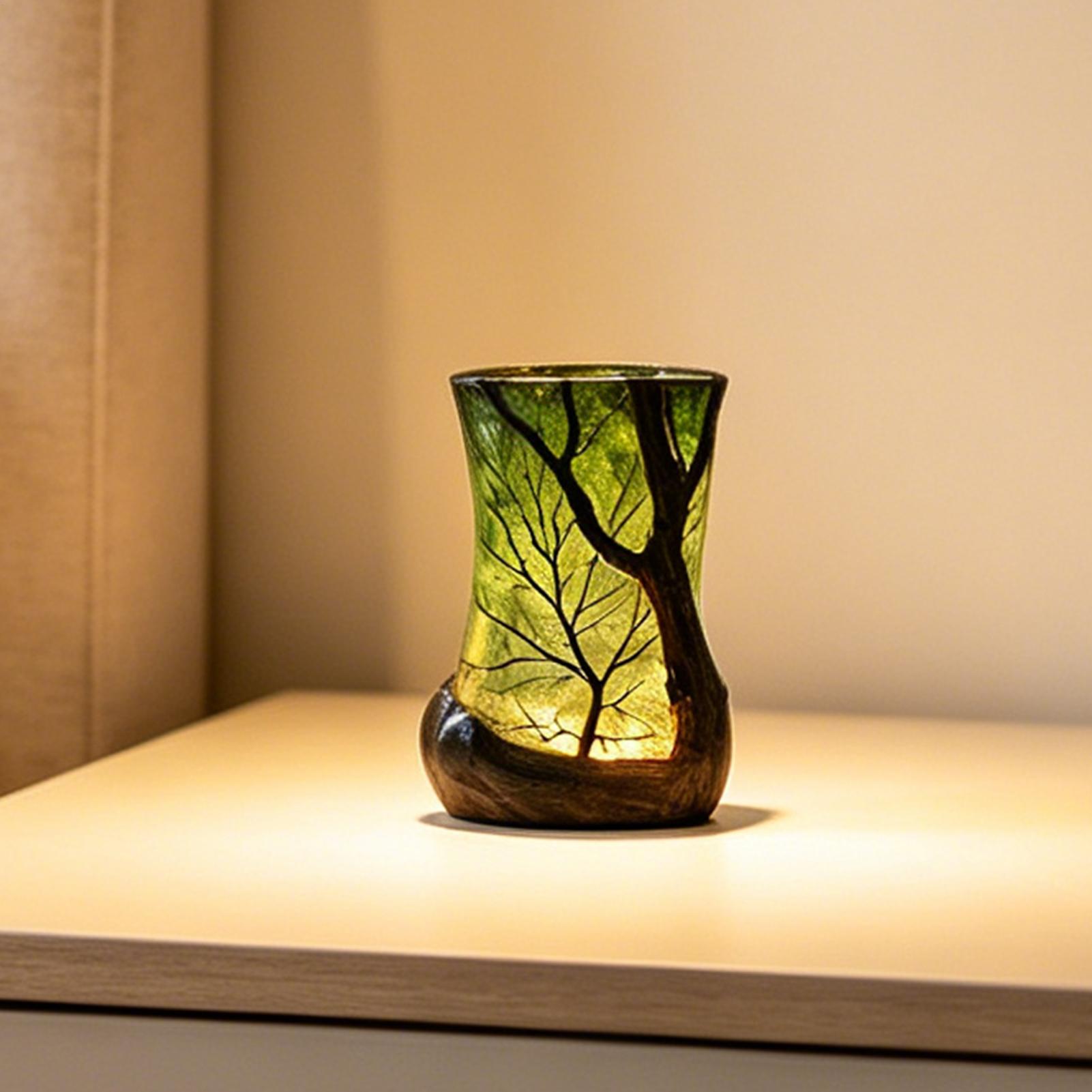 Lighting Decor In Room - โคมไฟตั้งโต๊ะข้างเตียง ไฟกลางคืนลายป่า ไฟตกแต่งสร้างบรรยากาศ สำหรับบ้าน สำนักงาน ห้องนอน