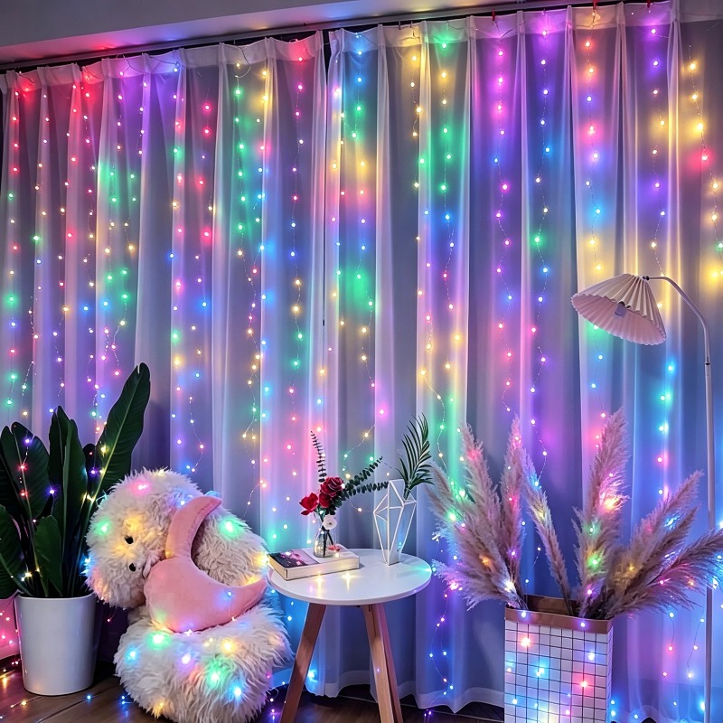 Fairy Light Curtain - ไฟประดับม่าน LED ความยาว 3/4/6 เมตร พร้อมรีโมทคอนโทรล