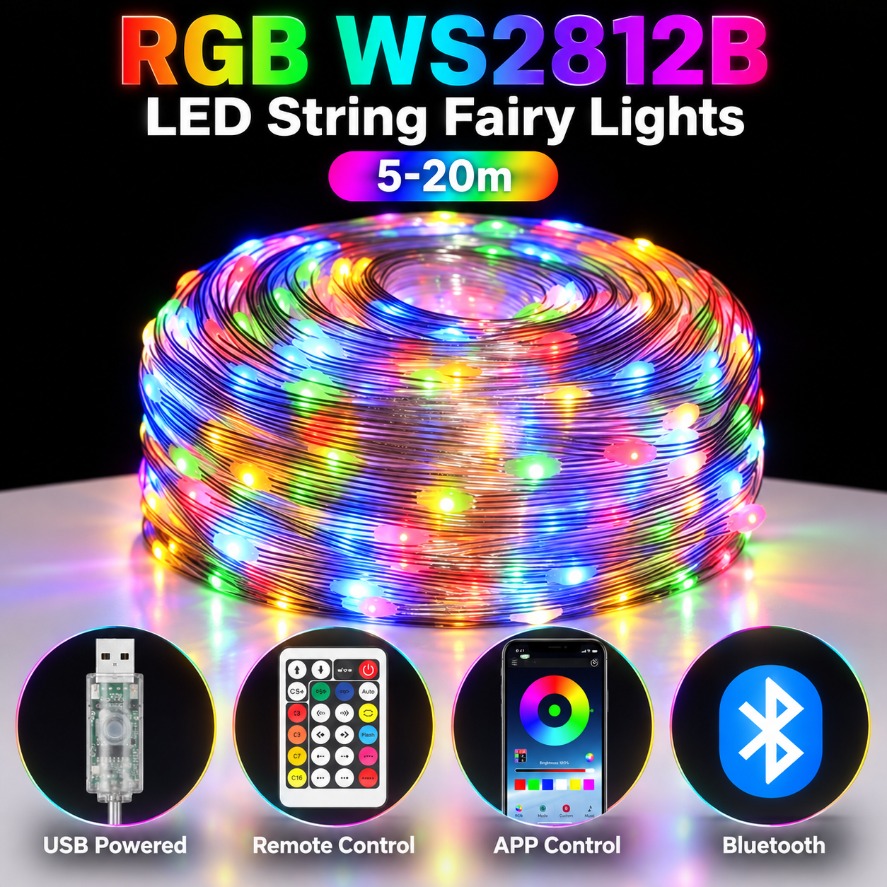 Decor Lighting Address - ไฟประดับ LED แบบสาย 5-20 เมตร WS2812B