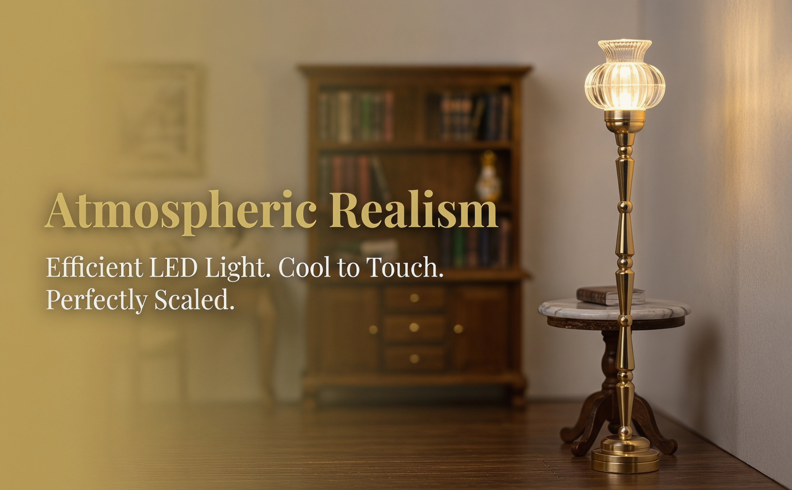 Decor Lighting Floor Lamps - โคมไฟตั้งพื้น LED สำหรับบ้านตุ๊กตาจิ๋ว ขนาด 1:12 ใช้ตกแต่งห้องนั่งเล่นและห้องนอน
