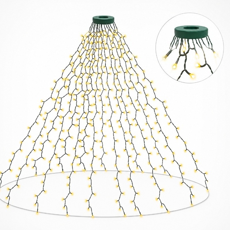 Lighting Decoration For Wedding - ไฟสาย LED USB กันน้ำ, 8 โหมดแสงสว่างสำหรับตกแต่งต้นคริสต์มาส