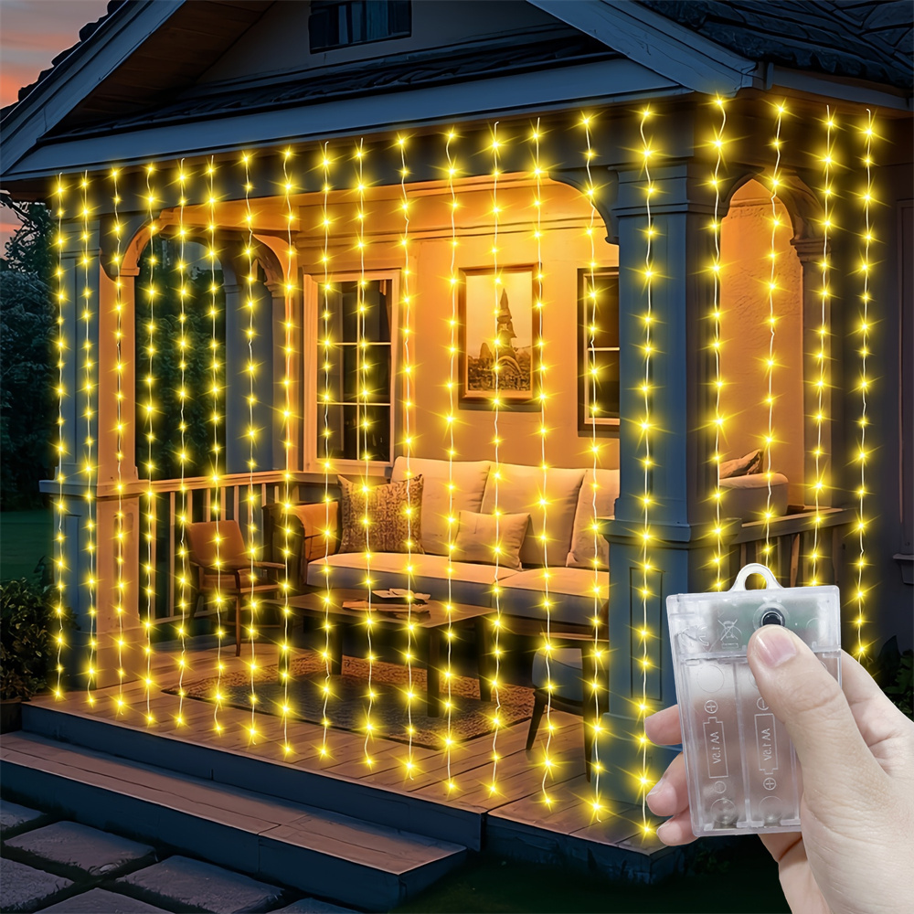 Fairy Light Curtain - ไฟประดับ LED แบบสาย 8 โหมด สำหรับตกแต่งผ้าม่าน