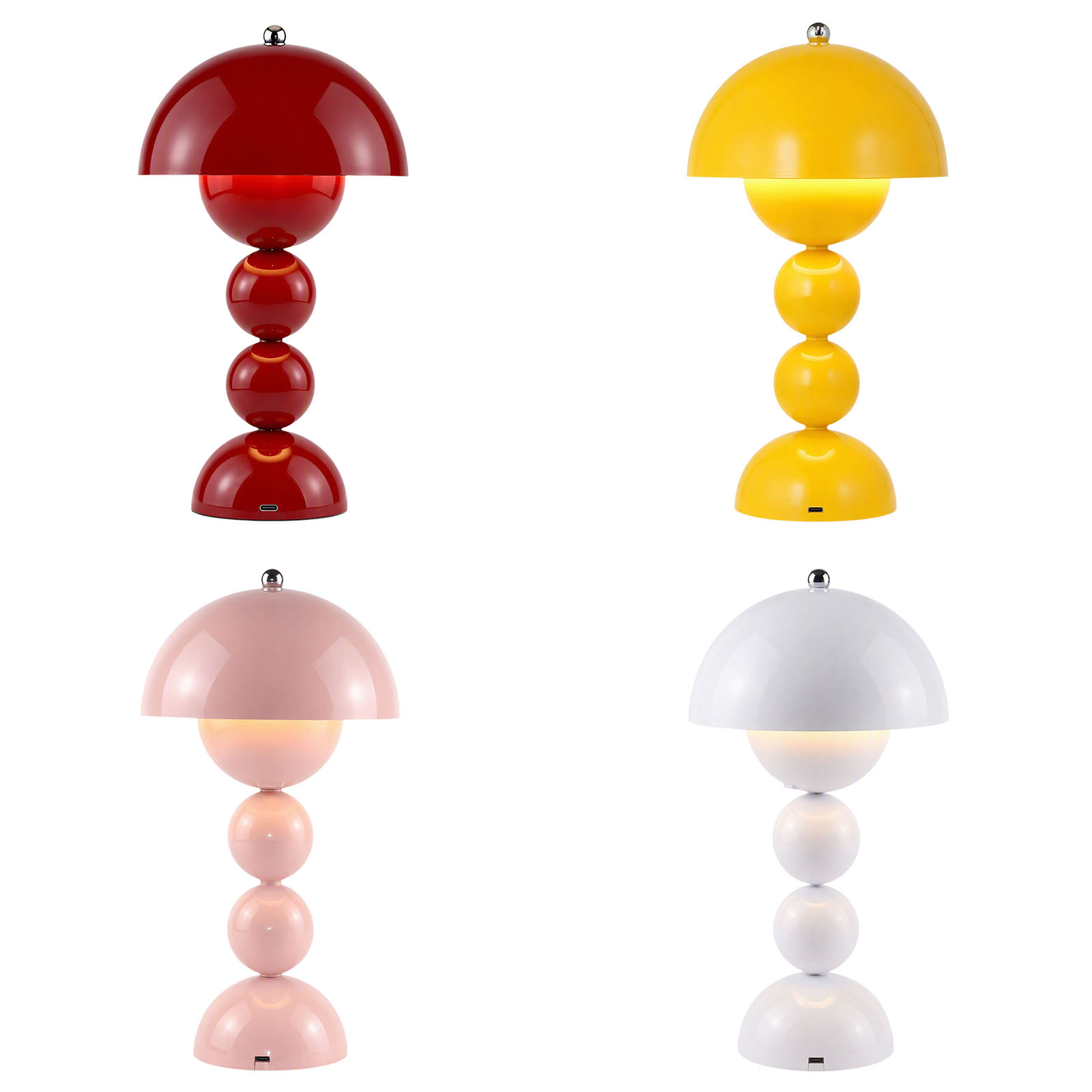 Mushroom Table Lamp - โคมไฟตั้งโต๊ะรูปเห็ดสไตล์วินเทจ ไฟ LED USB ปรับอุณหภูมิแสงได้ 3