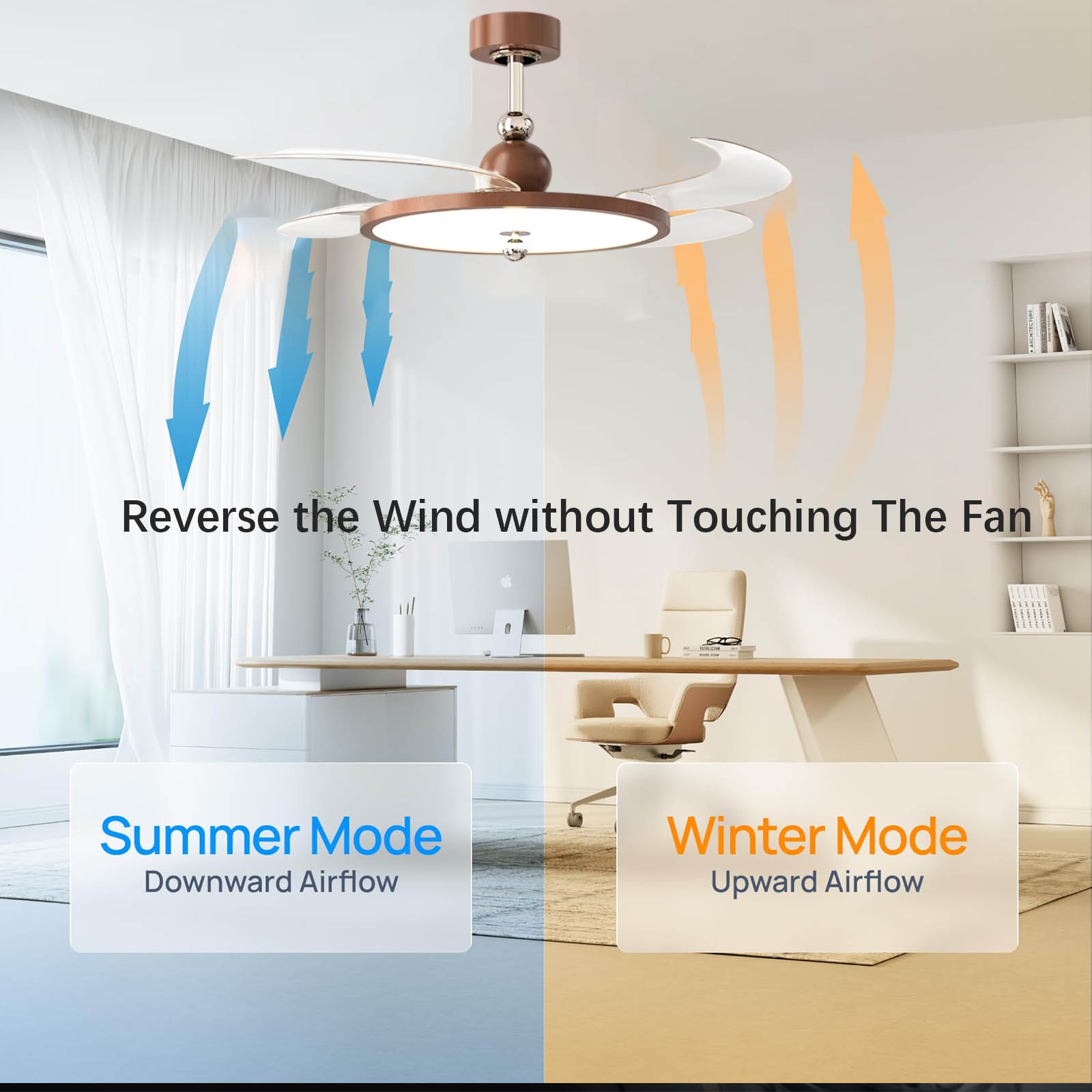 IRALAN โคมไฟพัดลมเพดาน LED ดีไ - Decor Lighting Floor Lamps บทวิจารณ์และราคา