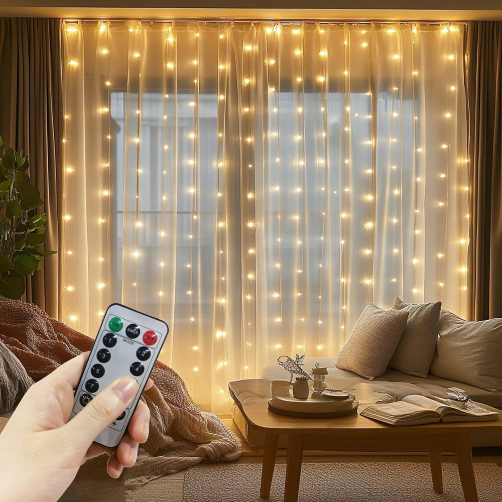 ไฟประดับตกแต่ง 3/4/6 เมตร 8 โห - Fairy Light Curtain บทวิจารณ์และราคา