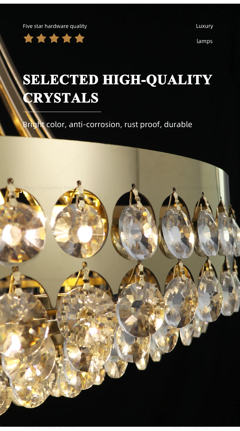 โคมไฟระย้าคริสตัลทรงกลมสีทองหร - Decor Lighting Sales บทวิจารณ์และราคา