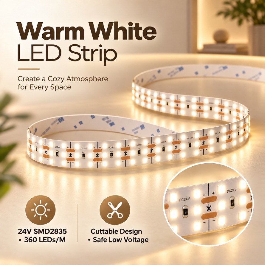 ไฟเส้น LED SMD2835 3 แถว DC24V - Lighting Decoration On Wall บทวิจารณ์และราคา