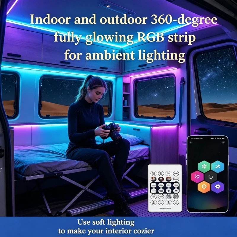 ไฟเส้น LED นีออน RGB แบบควบคุม - Decor Lighting Address บทวิจารณ์และราคา