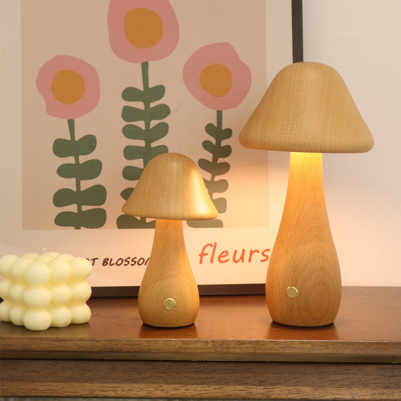 โคมไฟตั้งโต๊ะรูปเห็ดทำจากไม้,  - Mushroom Table Lamp บทวิจารณ์และราคา