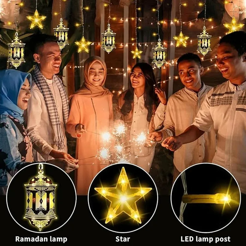 ไฟม่านหน้าต่างรูปพระจันทร์และด - Fairy Light Curtain บทวิจารณ์และราคา