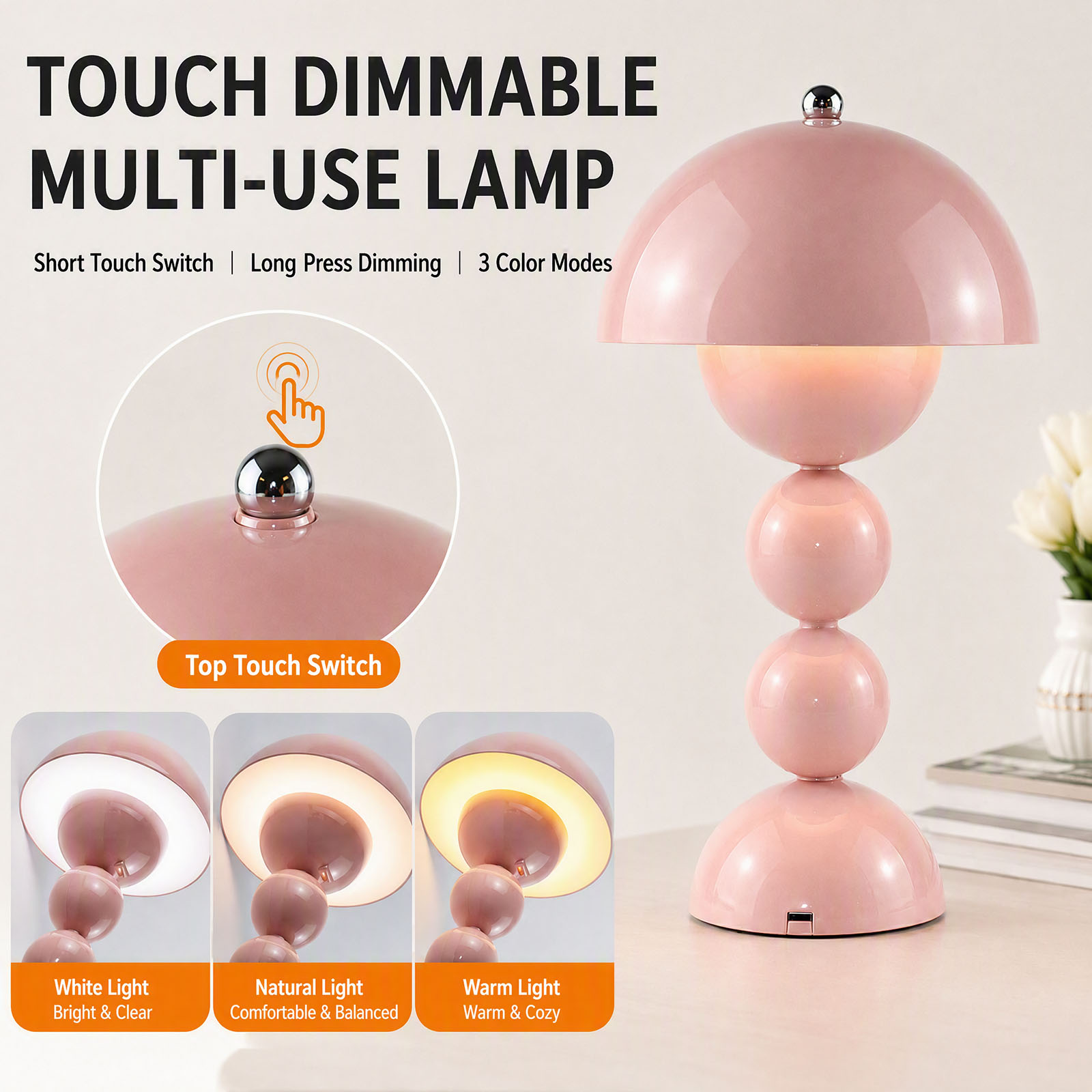 โคมไฟตั้งโต๊ะรูปเห็ดสไตล์วินเท - Mushroom Table Lamp บทวิจารณ์และราคา