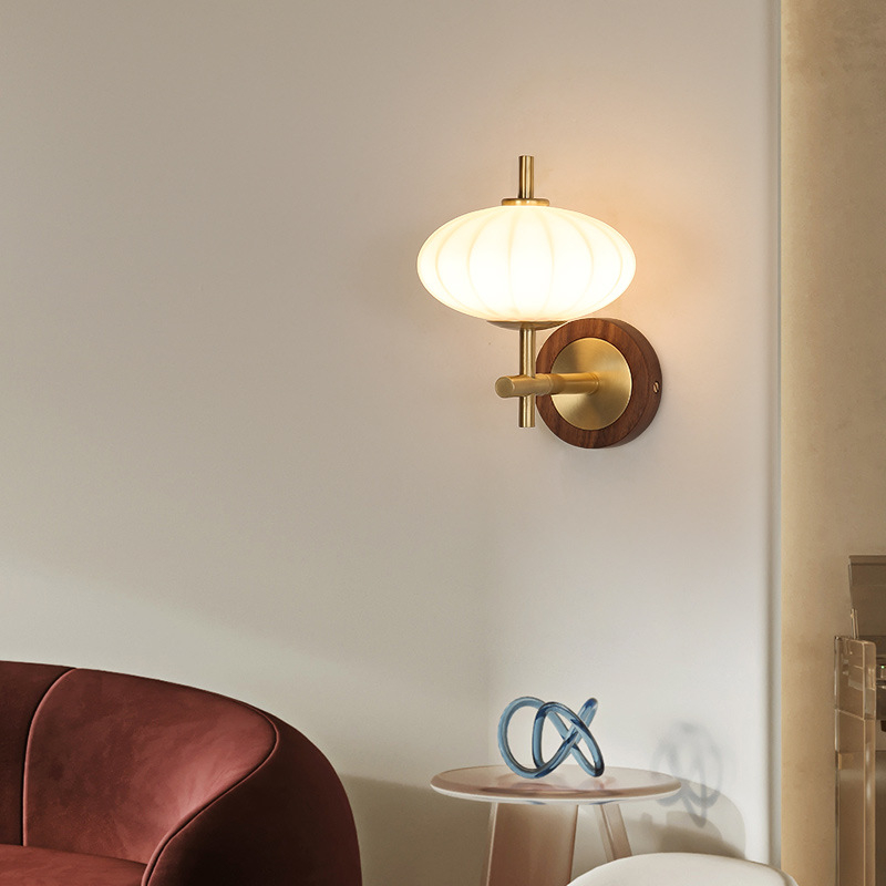 โมเดิร์นวอลนัทโคมไฟติดผนังในร่ - Lighting Decoration On Wall บทวิจารณ์และราคา