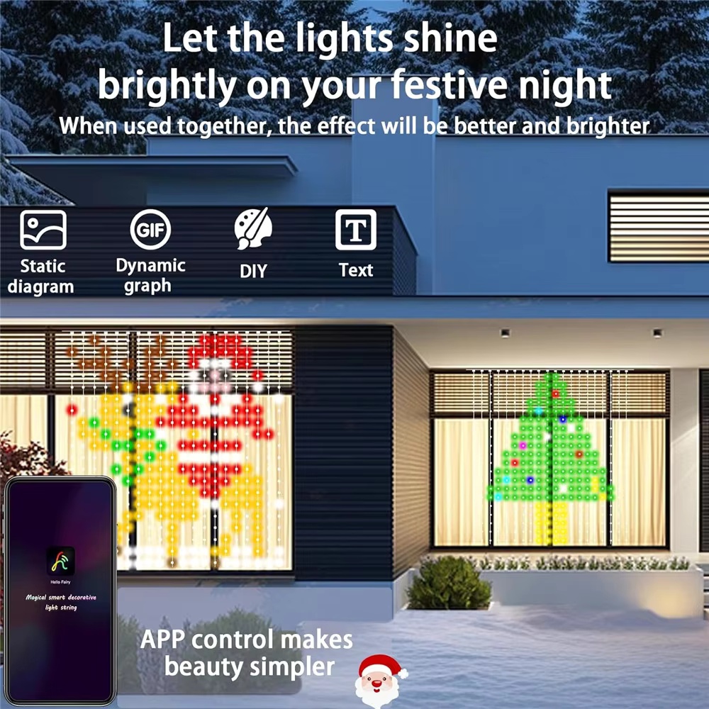 ไฟม่านอัจฉริยะ 400LED ควบคุมผ่ - Fairy Light Curtain บทวิจารณ์และราคา