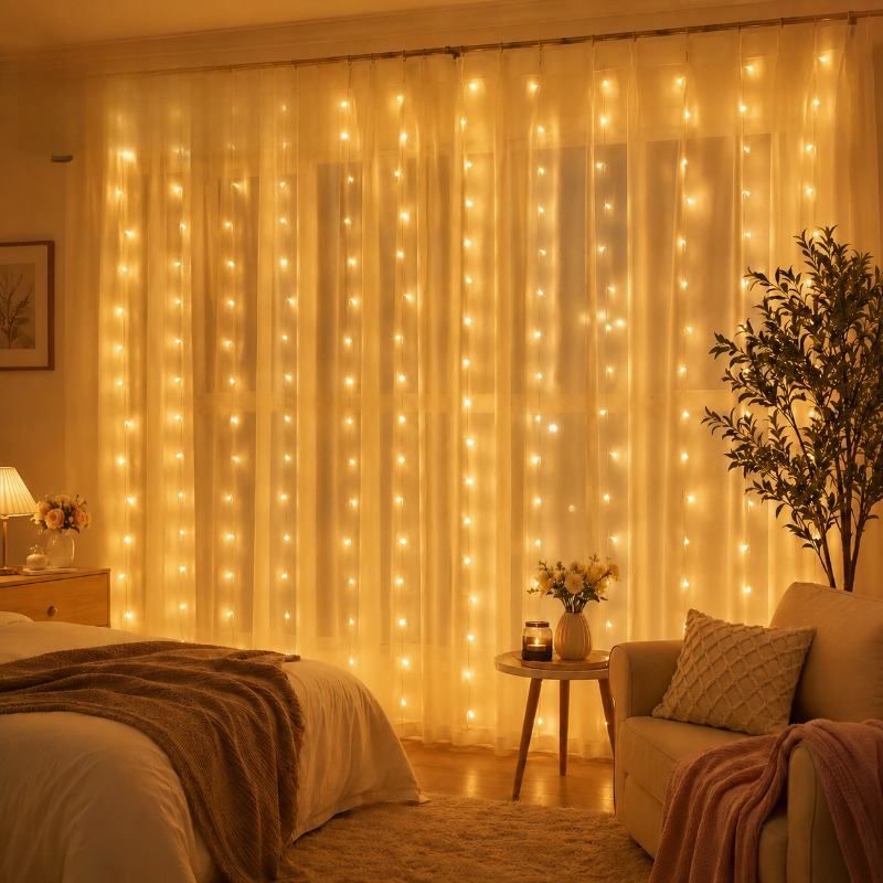 ไฟประดับม่าน LED ความยาว 3/4/6 - Fairy Light Curtain บทวิจารณ์และราคา
