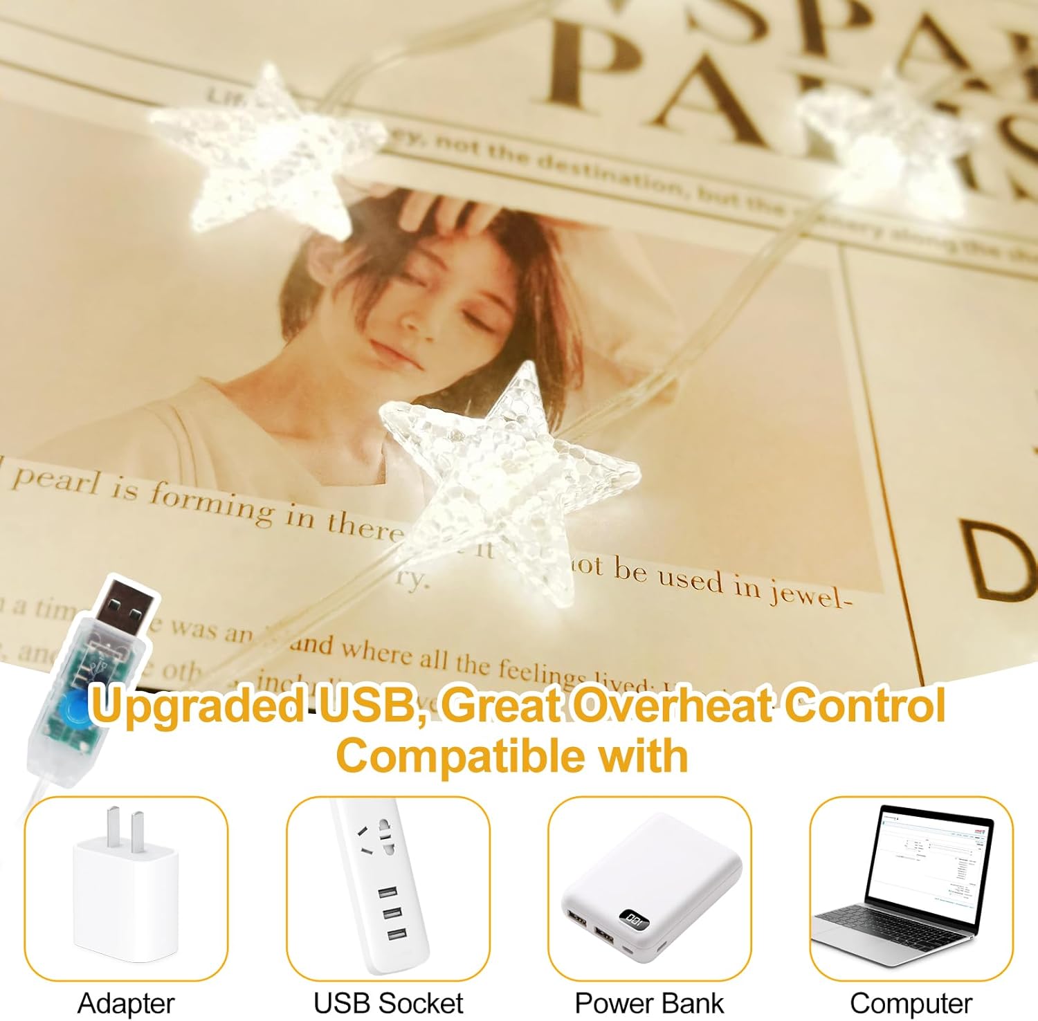 1 PC 120 LED ม่านดาวไฟแขวน Sta - Fairy Light Curtain บทวิจารณ์และราคา