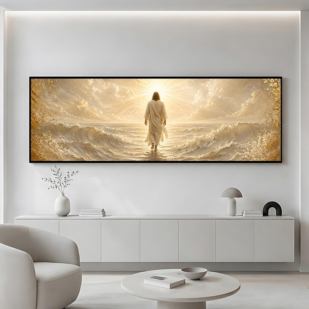 ภาพพิมพ์แคนวาสพระเยซูเดินบนน้ำ - Lighting Decoration On Wall บทวิจารณ์และราคา