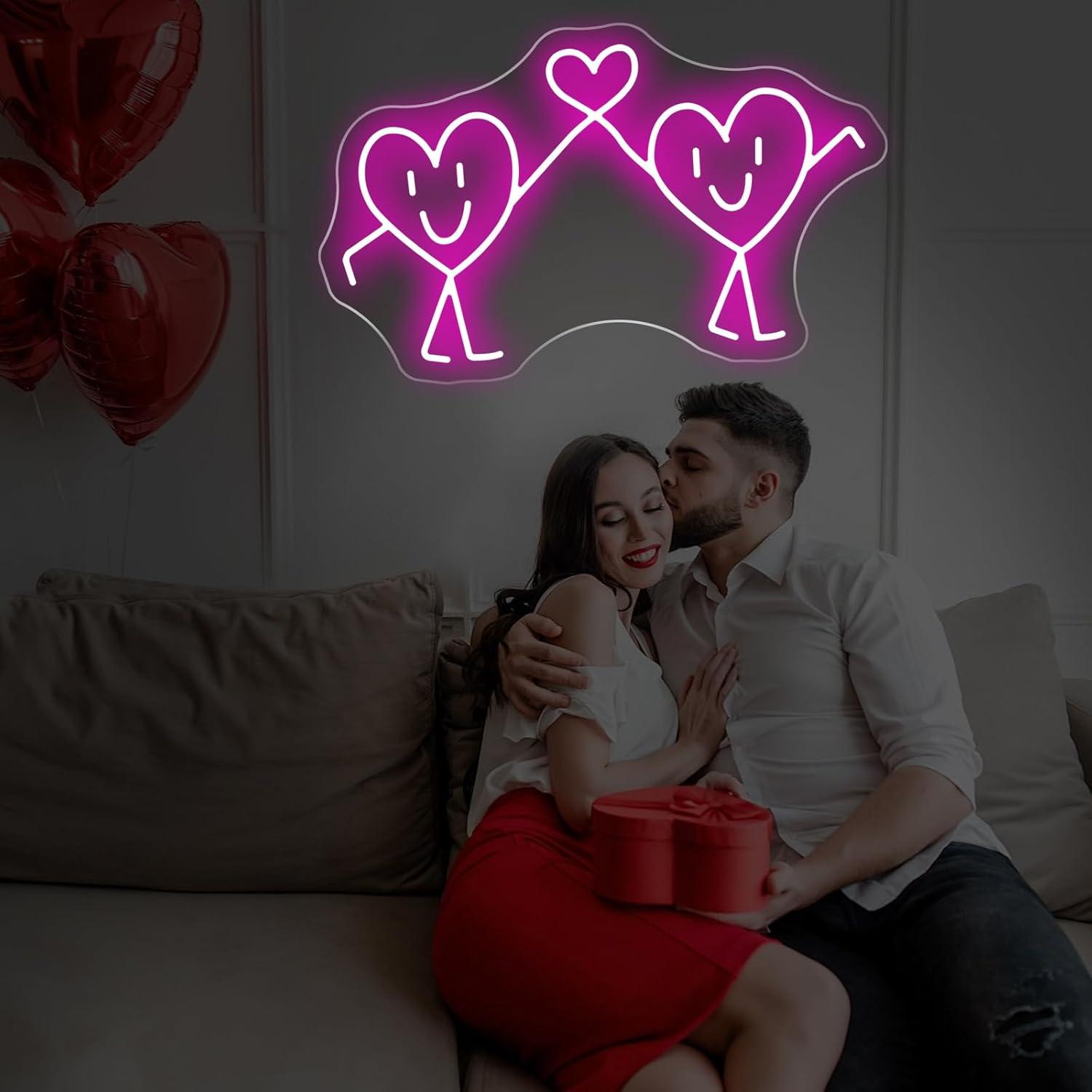 ป้ายไฟนีออนรูปหัวใจ ไฟ LED ปรั - Lighting Decoration For Wedding บทวิจารณ์และราคา