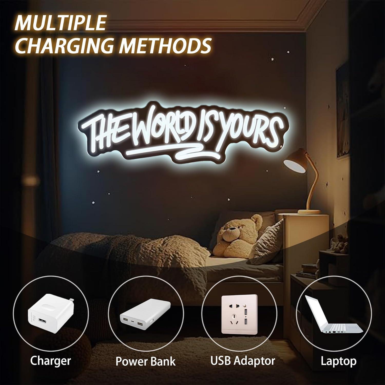 ป้ายไฟนีออน The World is Yours - Lighting Decoration For Wedding บทวิจารณ์และราคา