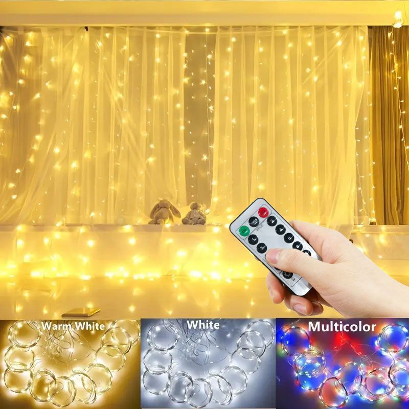 3/4/6m ผ้าม่านไฟ LED String Ga - Fairy Light Curtain บทวิจารณ์และราคา