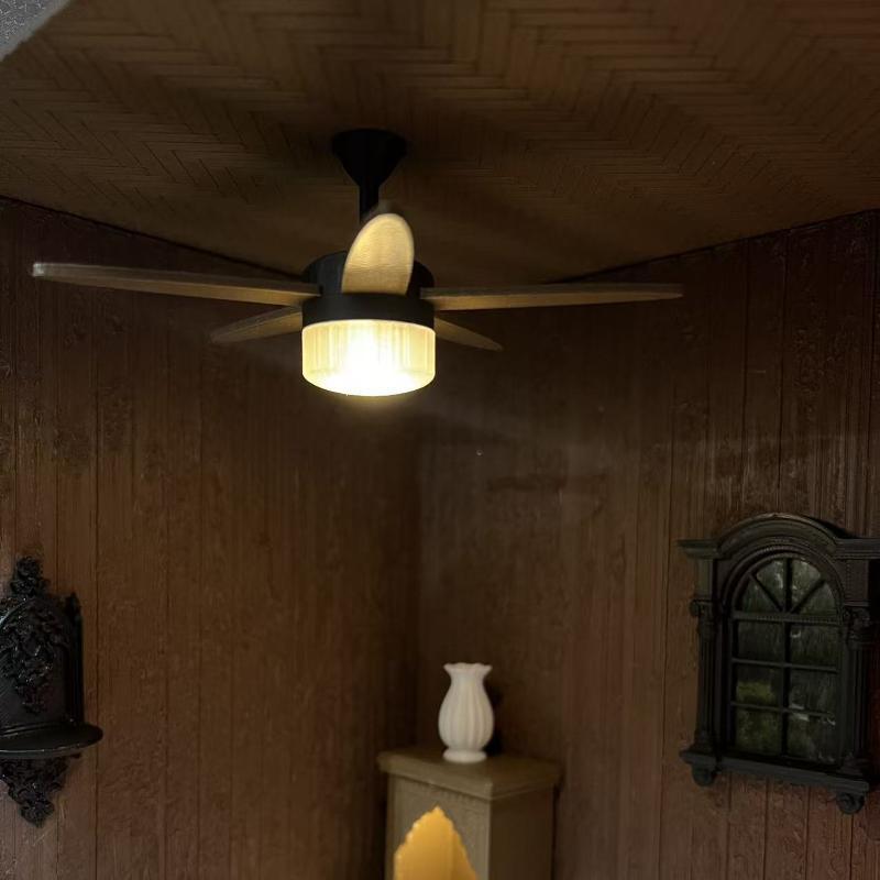 พัดลมเพดานวินเทจขนาดเล็กพร้อมไ - Vintage Lighting Decor บทวิจารณ์และราคา