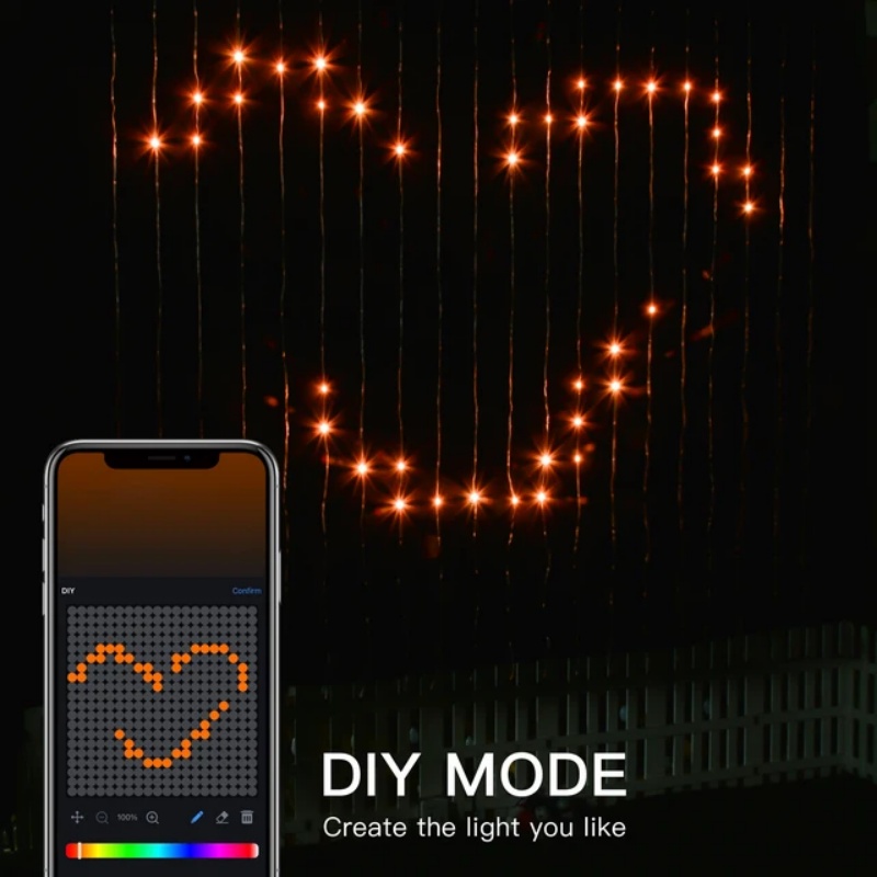 ไฟม่านอัจฉริยะ RGBIC ควบคุมผ่า - Fairy Light Curtain บทวิจารณ์และราคา