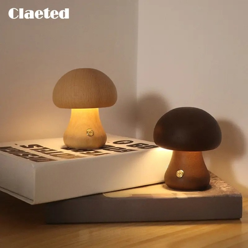 โคมไฟกลางคืนทำจากไม้ claeted ส - Mushroom Table Lamp บทวิจารณ์และราคา