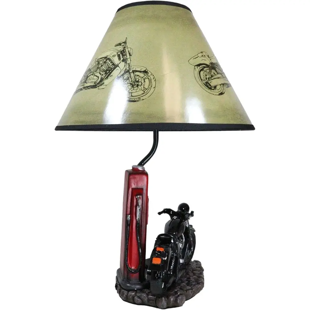 โคมไฟตั้งโต๊ะรูปปั๊มน้ำมันรถมอ - Vintage Lighting Decor บทวิจารณ์และราคา
