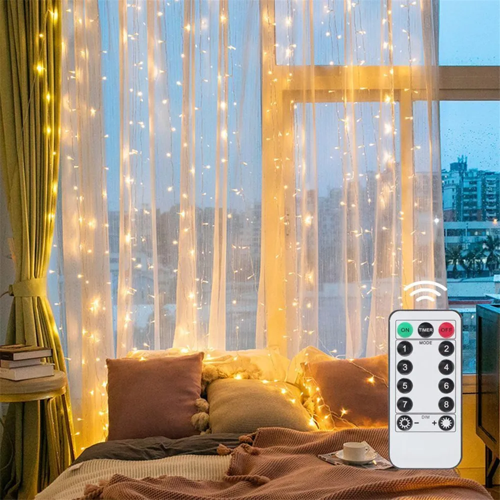 ไฟ LED แบบม่าน USB 3/6 เมตร 8  - Fairy Light Curtain บทวิจารณ์และราคา
