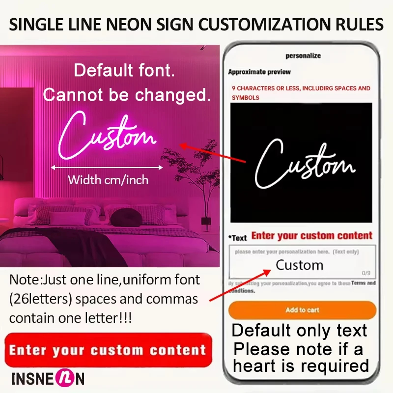 Custom ชื่อป้ายนีออน - USB หรี - Neon Sign Custom Led บทวิจารณ์และราคา